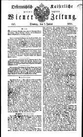 Wiener Zeitung 18310607 Seite: 1