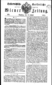 Wiener Zeitung 18310716 Seite: 1