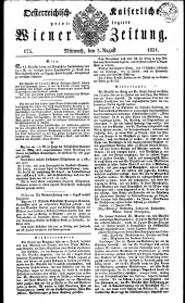 Wiener Zeitung 18310803 Seite: 1