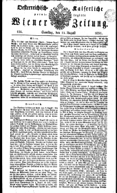 Wiener Zeitung 18310813 Seite: 1
