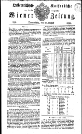 Wiener Zeitung 18310825 Seite: 1