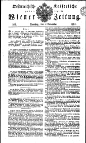Wiener Zeitung 18311105 Seite: 1