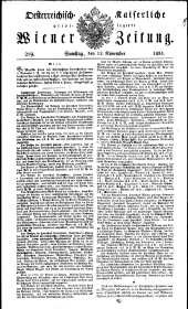 Wiener Zeitung 18311112 Seite: 1