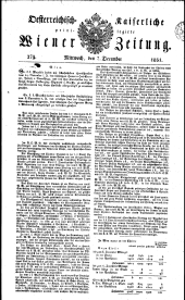 Wiener Zeitung 18311207 Seite: 1