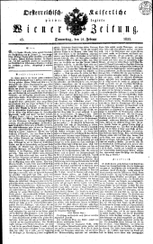 Wiener Zeitung 18330221 Seite: 1