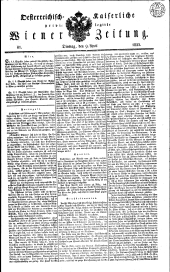 Wiener Zeitung 18330409 Seite: 1