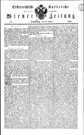 Wiener Zeitung 18330411 Seite: 1