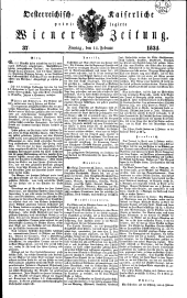 Wiener Zeitung 18340214 Seite: 1