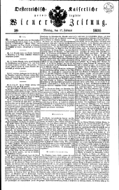 Wiener Zeitung 18340217 Seite: 1