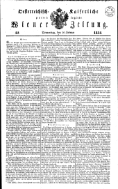 Wiener Zeitung 18340220 Seite: 1