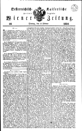 Wiener Zeitung 18340225 Seite: 1