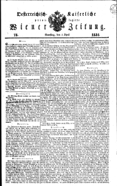 Wiener Zeitung 18340405 Seite: 1