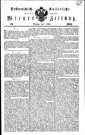 Wiener Zeitung 18340407 Seite: 1