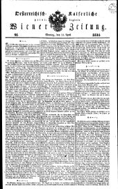 Wiener Zeitung 18340421 Seite: 1