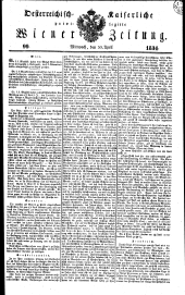 Wiener Zeitung 18340430 Seite: 1