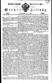 Wiener Zeitung 18340501 Seite: 1