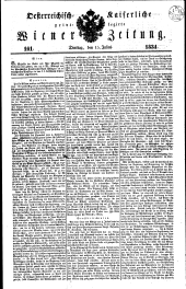 Wiener Zeitung 18340715 Seite: 1