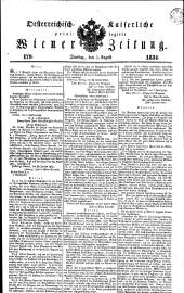 Wiener Zeitung 18340805 Seite: 1