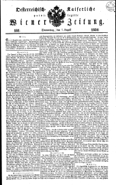 Wiener Zeitung 18340807 Seite: 1