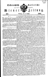 Wiener Zeitung 18340811 Seite: 1