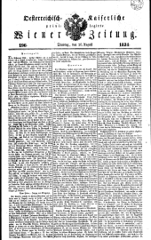 Wiener Zeitung 18340826 Seite: 1