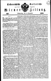 Wiener Zeitung 18340918 Seite: 1