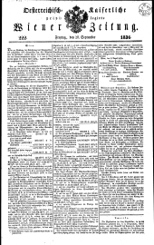 Wiener Zeitung 18340926 Seite: 1