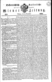 Wiener Zeitung 18340929 Seite: 1
