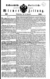 Wiener Zeitung 18341120 Seite: 1