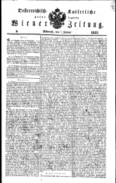 Wiener Zeitung 18350107 Seite: 1