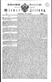 Wiener Zeitung 18350108 Seite: 1