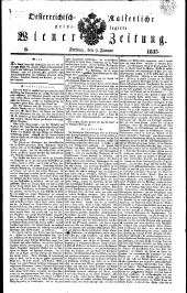 Wiener Zeitung 18350109 Seite: 1