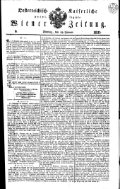 Wiener Zeitung 18350113 Seite: 1