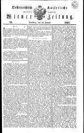 Wiener Zeitung 18350117 Seite: 1