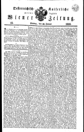 Wiener Zeitung 18350120 Seite: 1