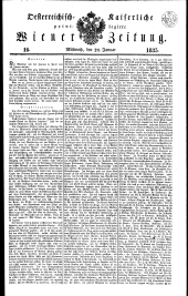 Wiener Zeitung 18350121 Seite: 1