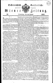 Wiener Zeitung 18350122 Seite: 1