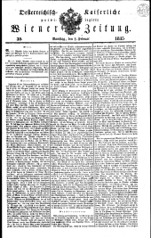 Wiener Zeitung 18350207 Seite: 1