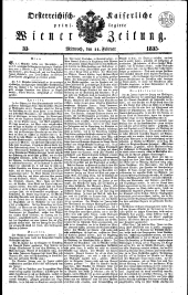 Wiener Zeitung 18350211 Seite: 1