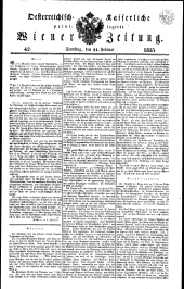 Wiener Zeitung 18350221 Seite: 1