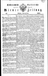 Wiener Zeitung 18350316 Seite: 1