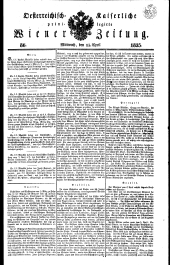 Wiener Zeitung 18350415 Seite: 1