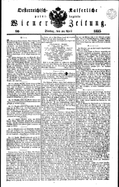 Wiener Zeitung 18350421 Seite: 1