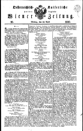 Wiener Zeitung 18350427 Seite: 1