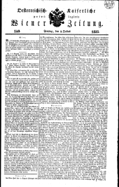 Wiener Zeitung 18350703 Seite: 1