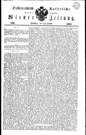 Wiener Zeitung 18350711 Seite: 1