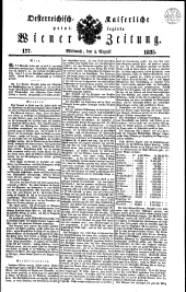 Wiener Zeitung 18350805 Seite: 1