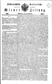 Wiener Zeitung 18350909 Seite: 1