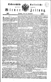 Wiener Zeitung 18350911 Seite: 1