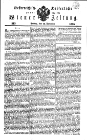 Wiener Zeitung 18350918 Seite: 1